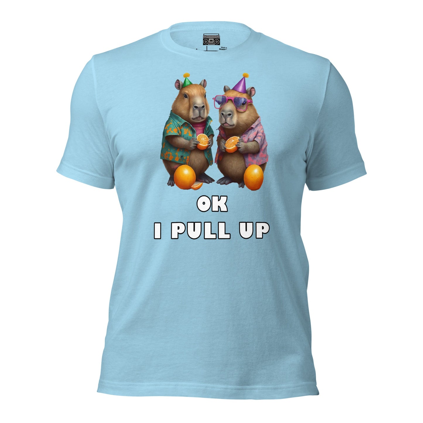 OK I Pull Up Capybara Party 5 Unisex Short Sleeve t-shirt - Premium T-Shirt from Wanna Freestyle - Just $19.99! Shop now at Wanna Freestyle