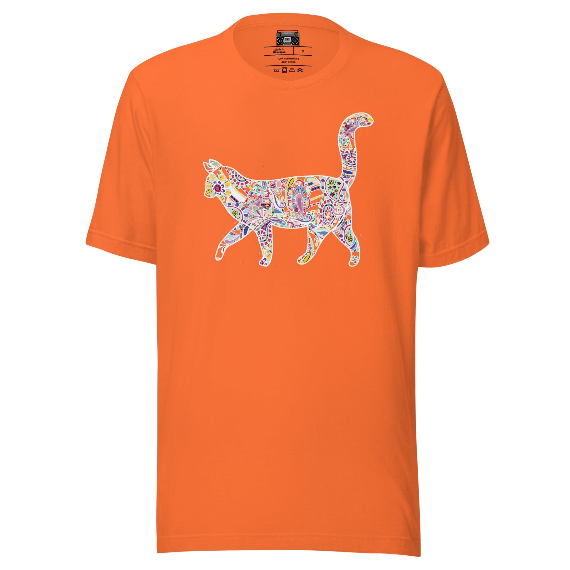 Paisley Rainbow Kitty Relaxed Fit Short Sleeve Shirt - Premium T-Shirt from Wanna Freestyle - Just $19.99! Shop now at Wanna Freestyle