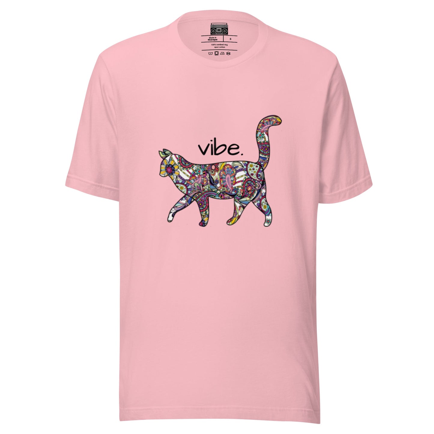 Paisley Rainbow Kitty Vibe Short Sleeve Relaxed Fit T-shirt - Premium  from Wanna Freestyle - Just $19.99! Shop now at Wanna Freestyle