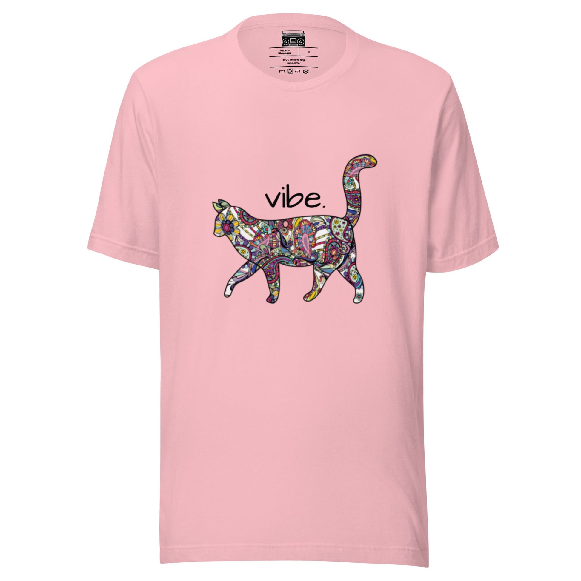 Paisley Rainbow Kitty Vibe Short Sleeve Relaxed Fit T-shirt - Premium  from Wanna Freestyle - Just $19.99! Shop now at Wanna Freestyle