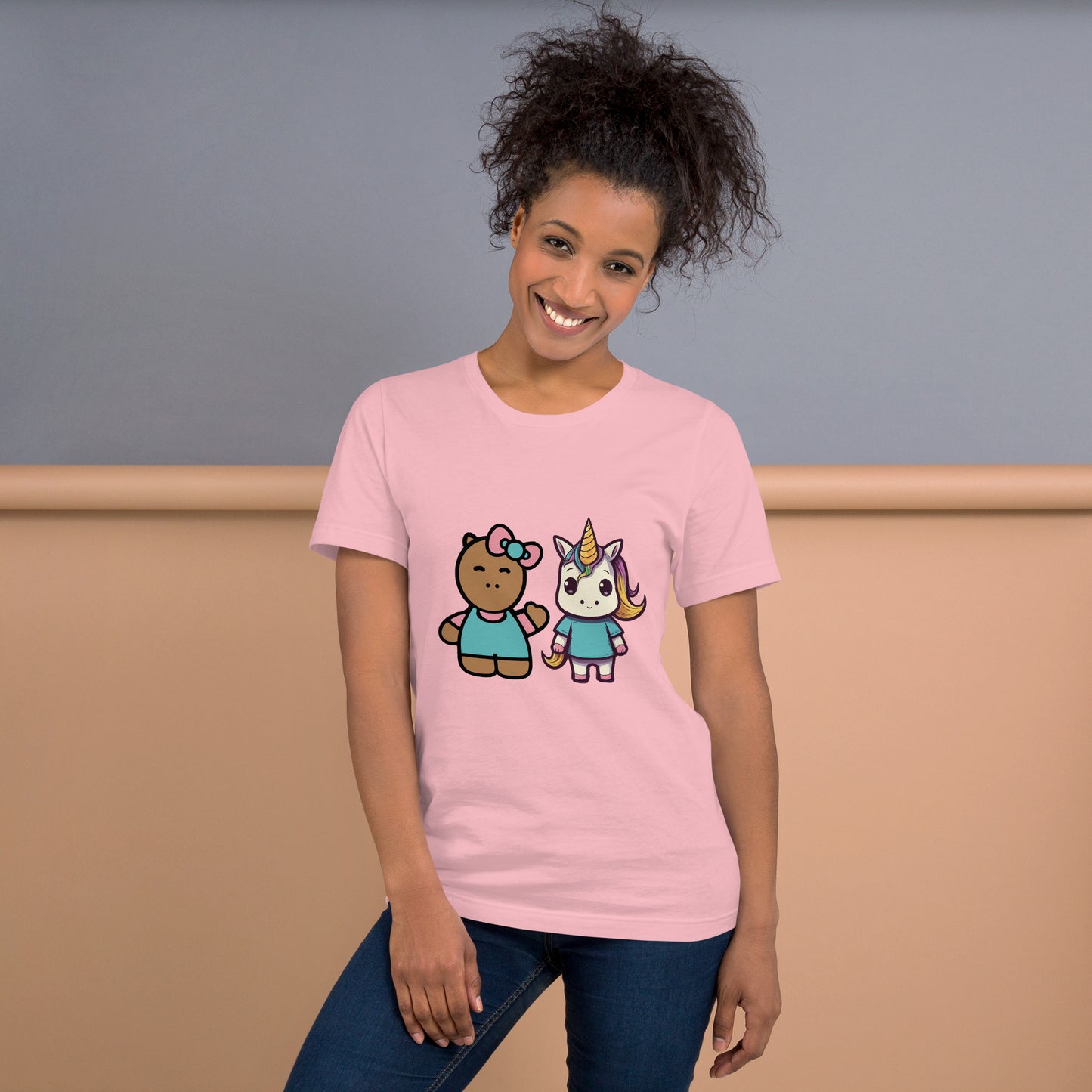 Hello Cappy and Lil Unicorn Unisex t-shirt - Premium  from Wanna Freestyle Designs - Just $23.99! Shop now at Wanna Freestyle Designs