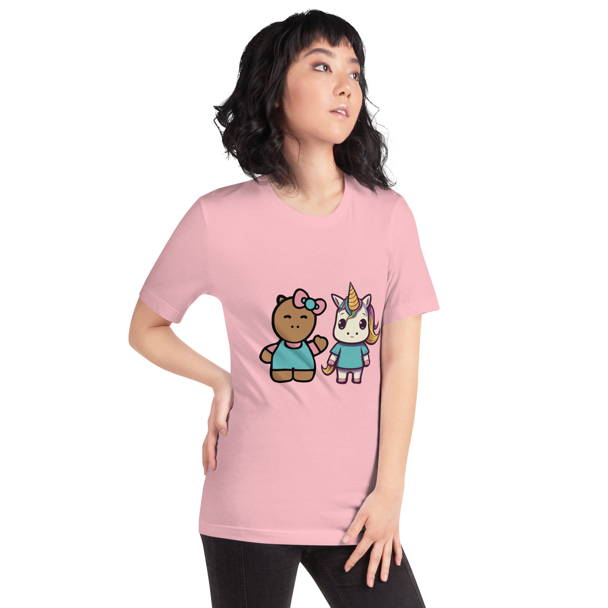 Hello Cappy and Lil Unicorn Unisex t-shirt - Premium  from Wanna Freestyle Designs - Just $23.99! Shop now at Wanna Freestyle Designs