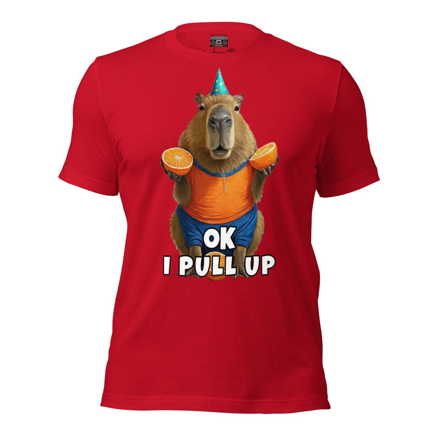 OK I Pull Up Capybara Party 4 Unisex Short Sleeve t-shirt - Premium  from Wanna Freestyle - Just $19.99! Shop now at Wanna Freestyle