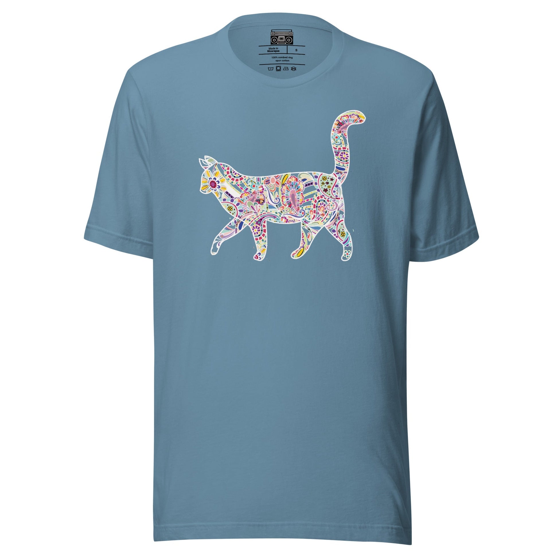 Paisley Rainbow Kitty Relaxed Fit Short Sleeve Shirt - Premium T-Shirt from Wanna Freestyle - Just $19.99! Shop now at Wanna Freestyle