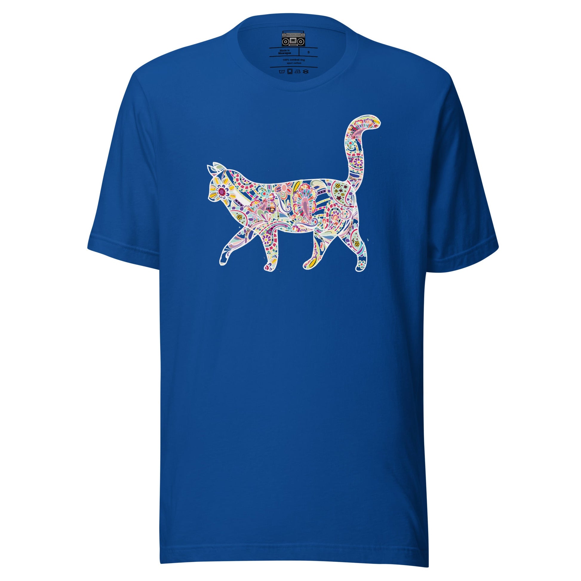 Paisley Rainbow Kitty Relaxed Fit Short Sleeve Shirt - Premium T-Shirt from Wanna Freestyle - Just $19.99! Shop now at Wanna Freestyle