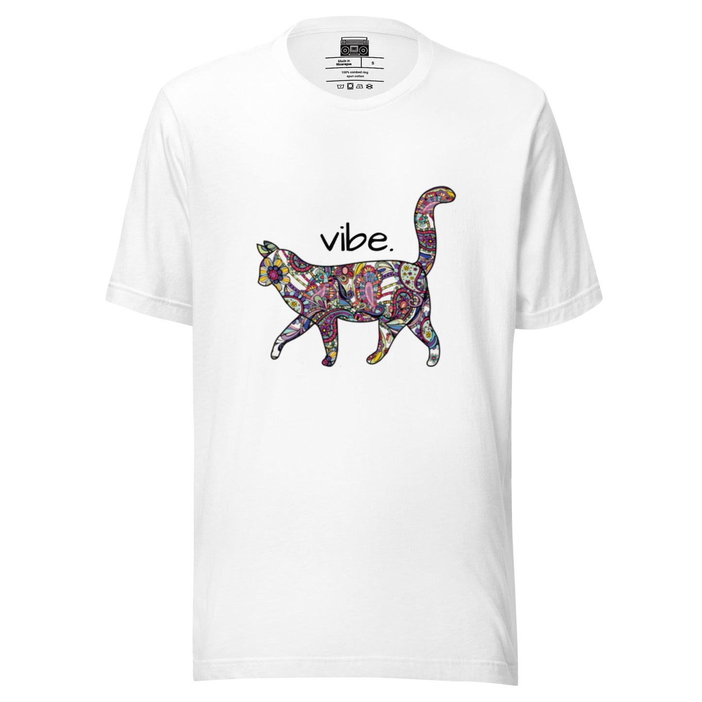 Paisley Rainbow Kitty Vibe Short Sleeve Relaxed Fit T-shirt - Premium  from Wanna Freestyle - Just $19.99! Shop now at Wanna Freestyle