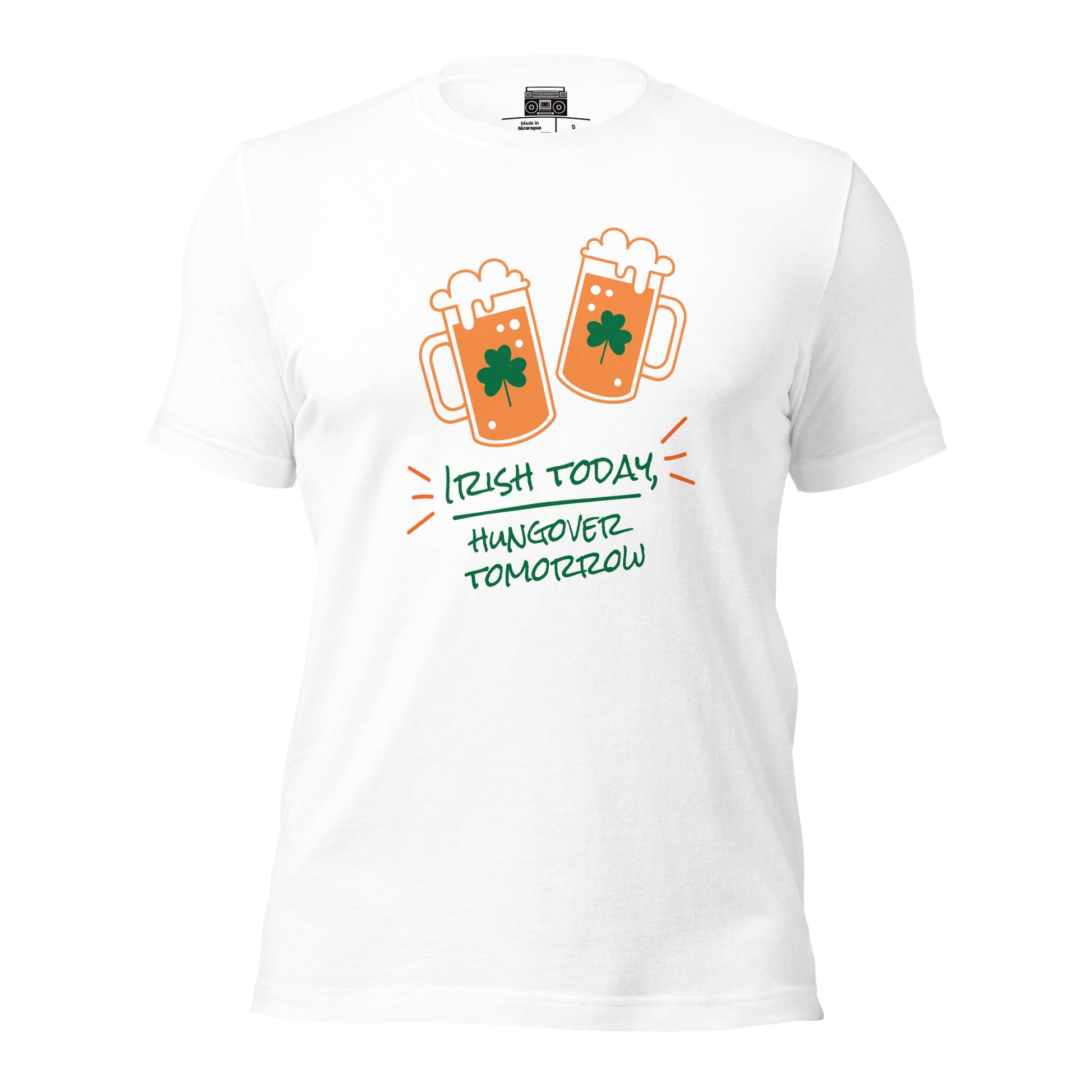 Irish Today Hung Over Tomorrow Unisex t-shirt - Premium T-Shirt from Wanna Freestyle - Just $19.99! Shop now at Wanna Freestyle