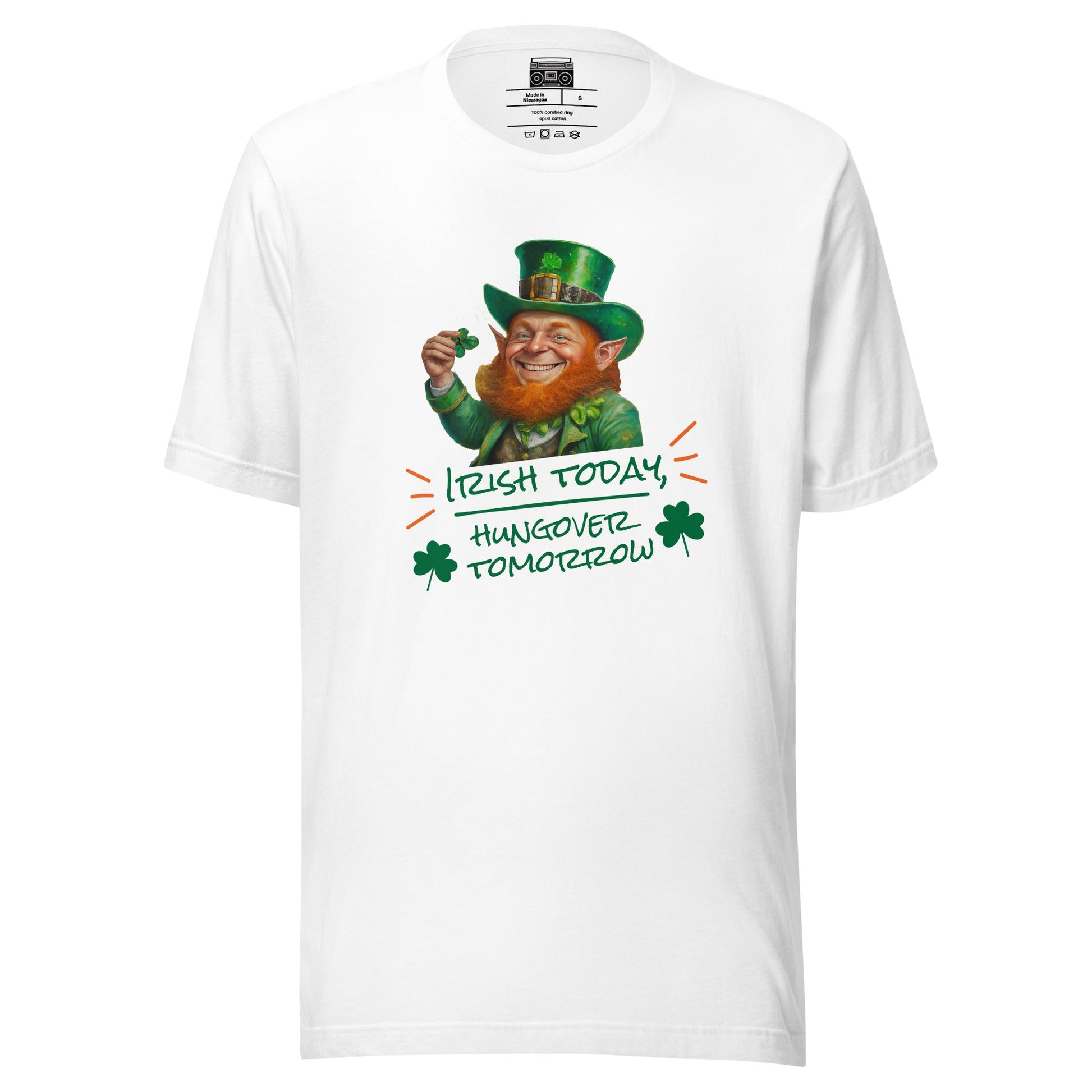 Irish Today Hungover Tomorrow 2 Unisex t-shirt - Premium T-Shirt from Wanna Freestyle - Just $19.99! Shop now at Wanna Freestyle