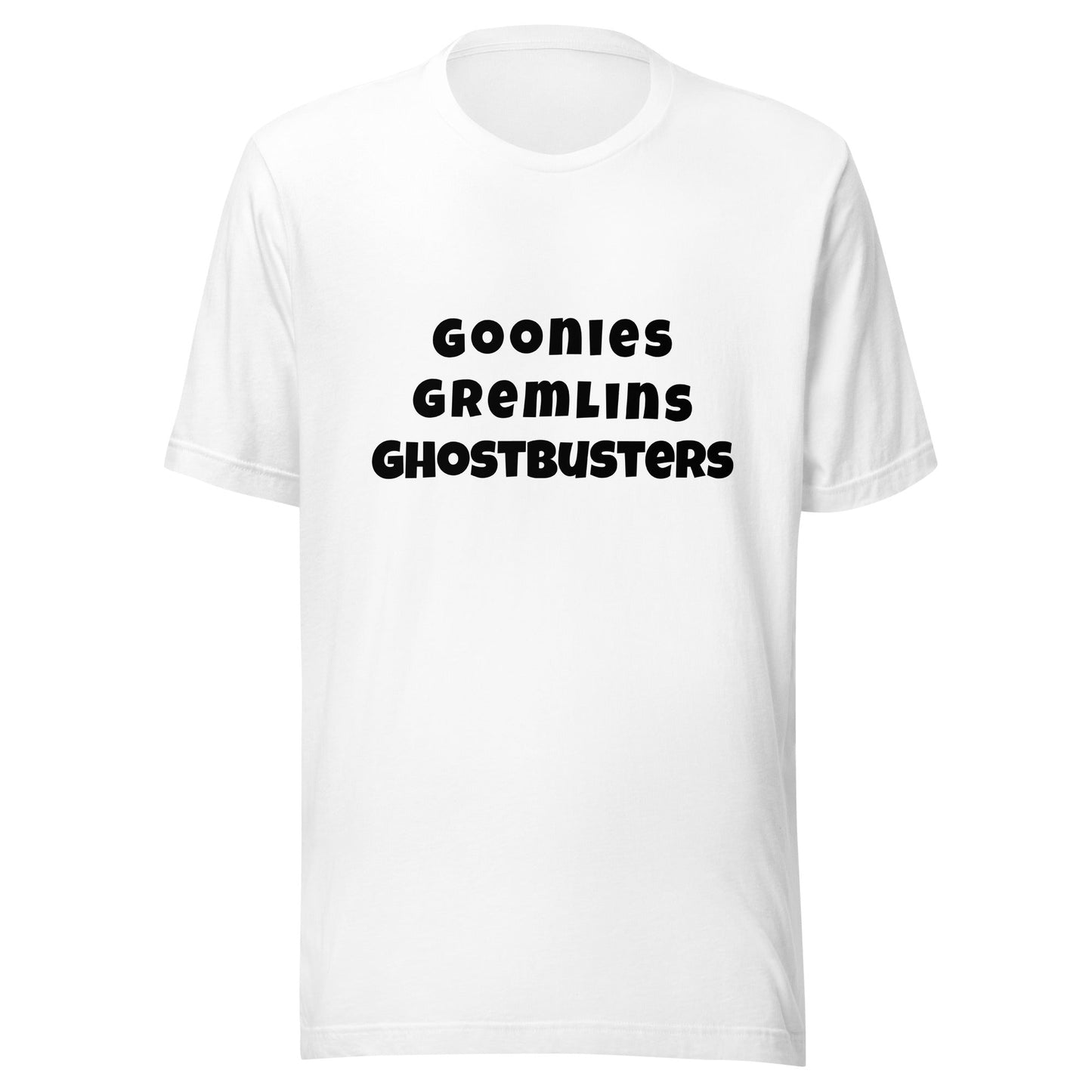 Goonies Gremlins Ghostbusters Unisex t-shirt - Premium T-Shirt from Wanna Freestyle - Just $18! Shop now at Wanna Freestyle