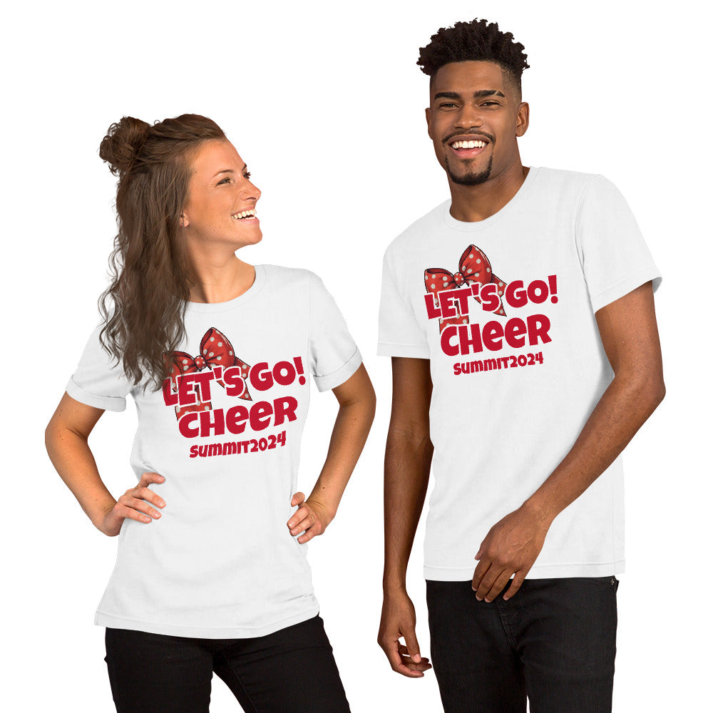 Let's Go Cheer Summit 2024 Unisex t-shirt - Premium T-Shirt from Wanna Freestyle - Just $18! Shop now at Wanna Freestyle