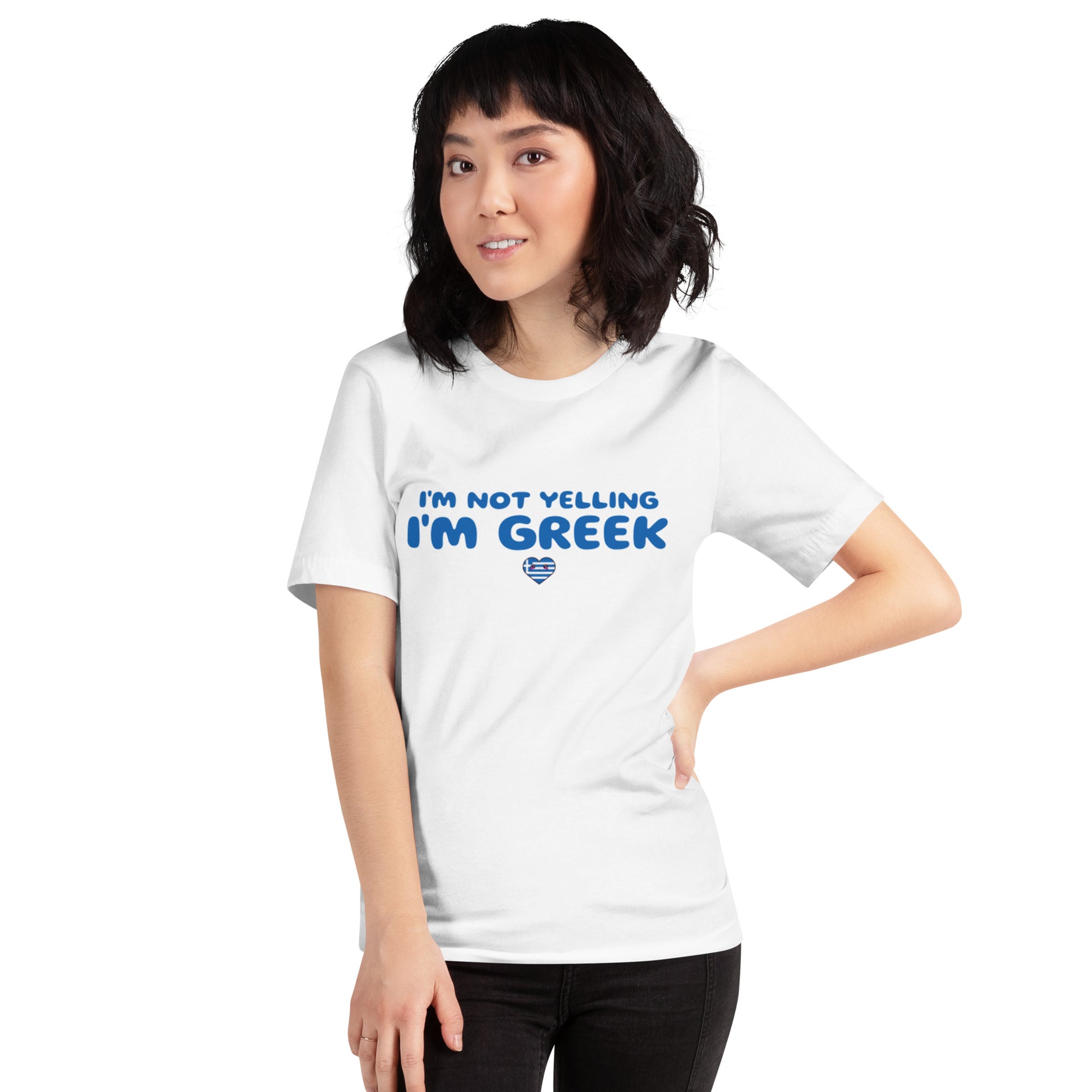 I'm not yelling I'm greek Unisex t-shirt - Premium T-Shirt from Wanna Freestyle Designs - Just $19.99! Shop now at Wanna Freestyle Designs