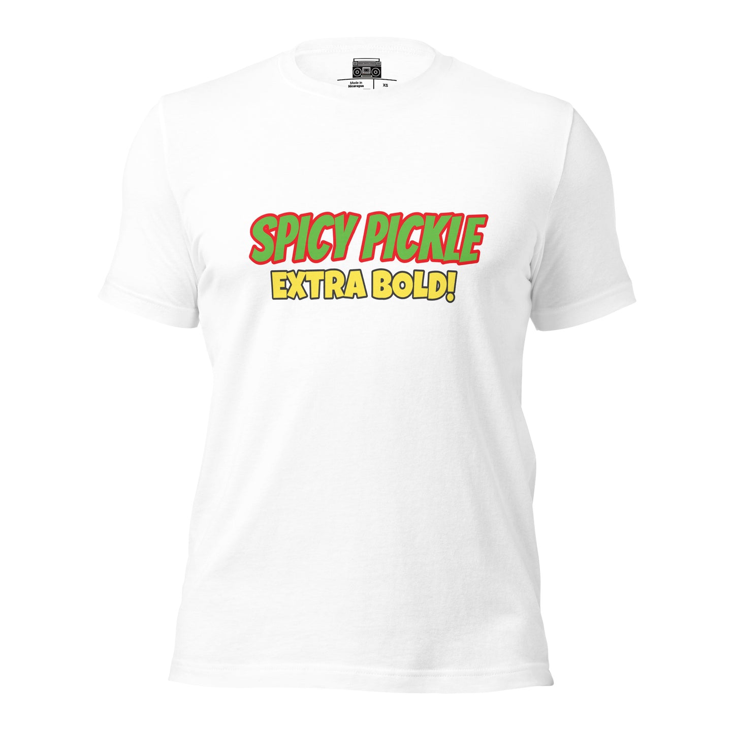 Spicy Pickle Extra Bold Unisex Short Sleeve T-shirt - Premium T-Shirt from Wanna Freestyle Designs - Just $25! Shop now at Wanna Freestyle Designs