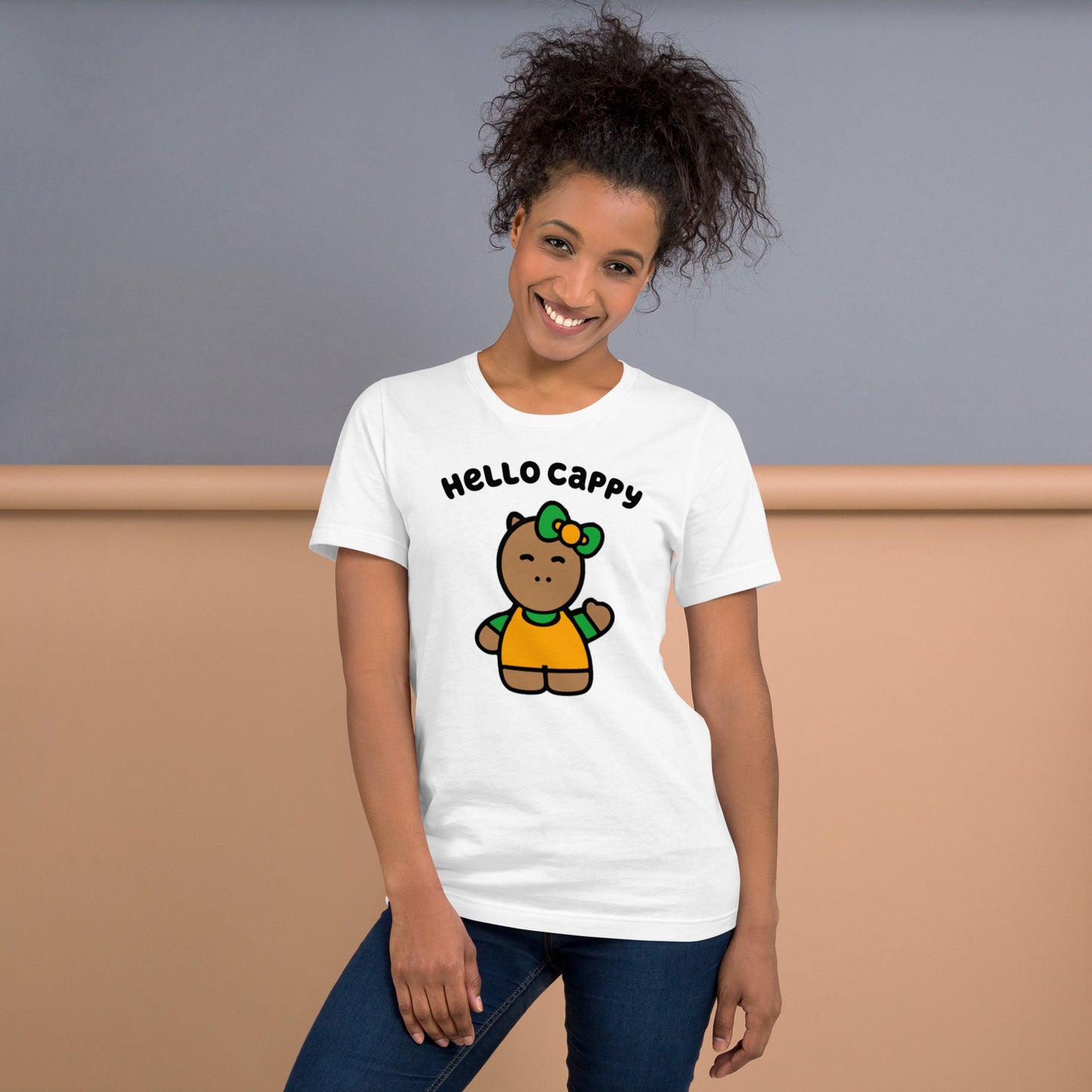 Hello Cappy Unisex t-shirt - Premium  from Wanna Freestyle Designs - Just $24.99! Shop now at Wanna Freestyle Designs