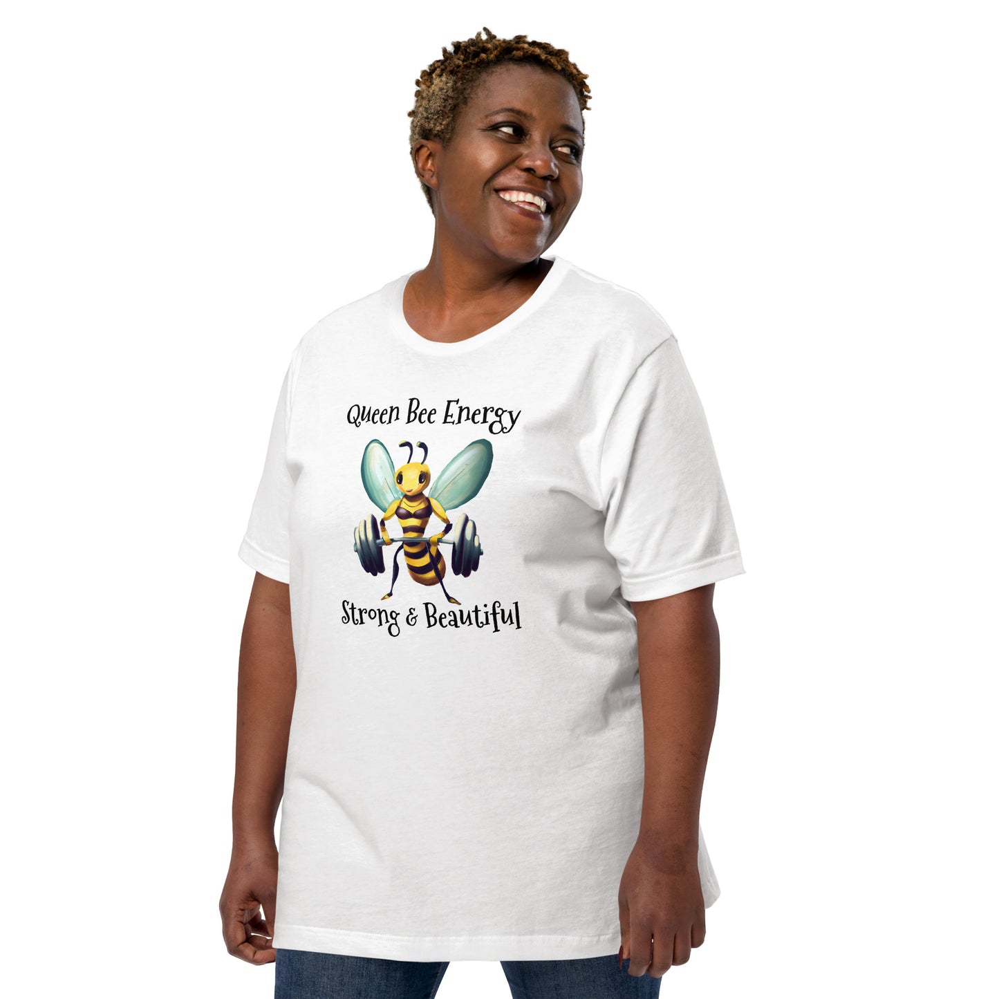 Queen Bee Energy Strong and Confident QBE: Unisex t-shirt - Premium T-Shirt from Wanna Freestyle Designs - Just $25! Shop now at Wanna Freestyle Designs