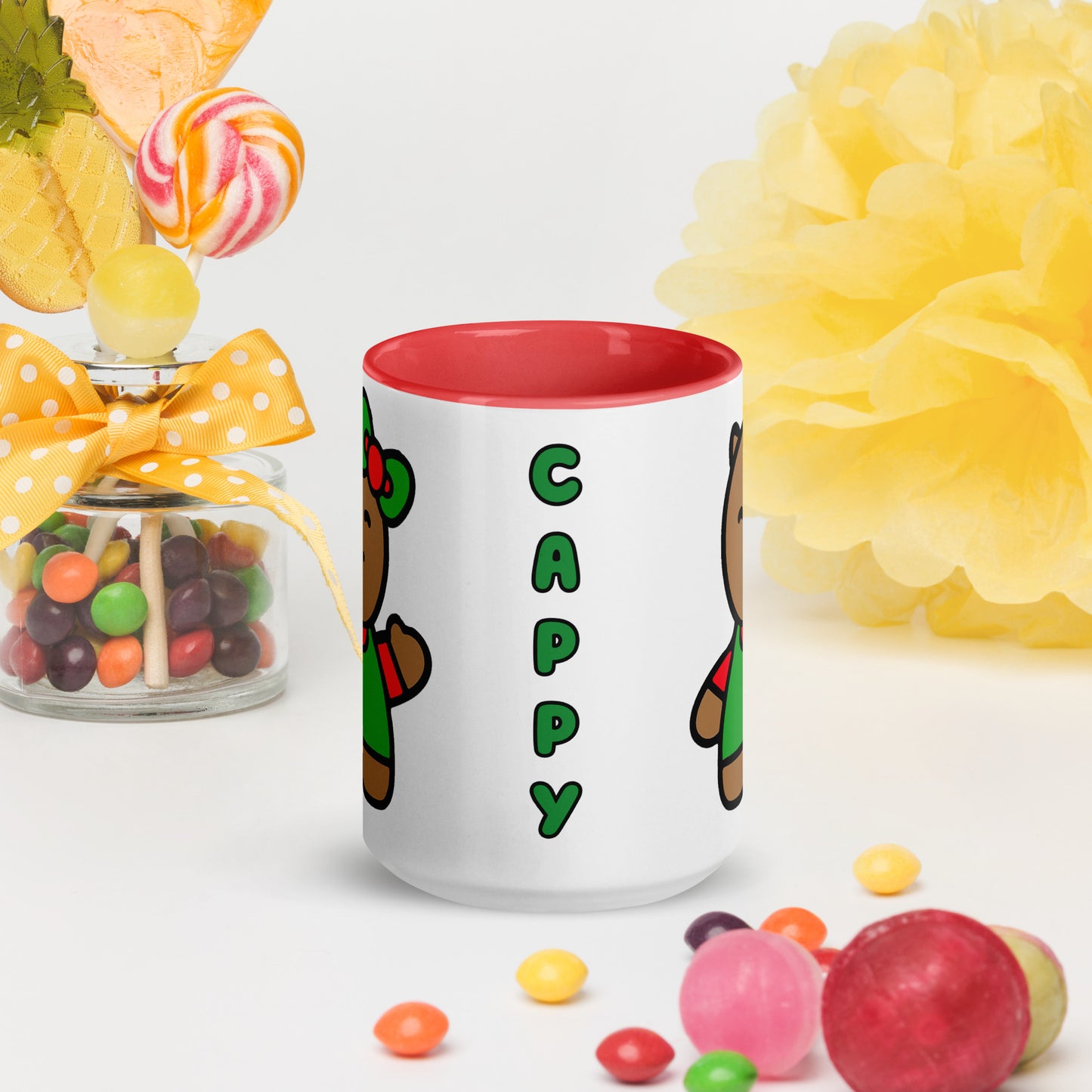 Hello Lil Cappy Mug with Color Inside - Premium  from Wanna Freestyle Designs - Just $16.99! Shop now at Wanna Freestyle Designs