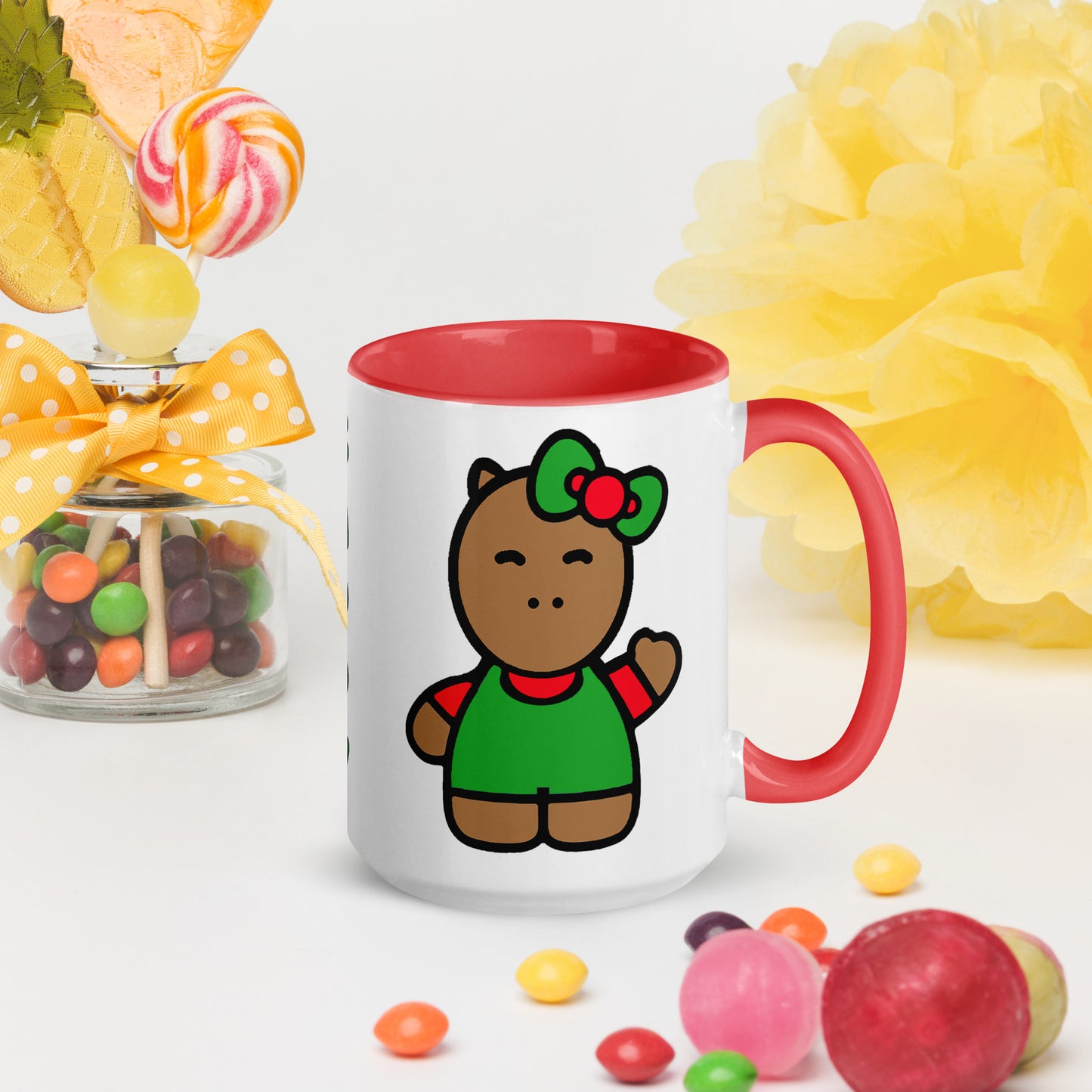 Hello Lil Cappy Mug with Color Inside - Premium  from Wanna Freestyle Designs - Just $16.99! Shop now at Wanna Freestyle Designs