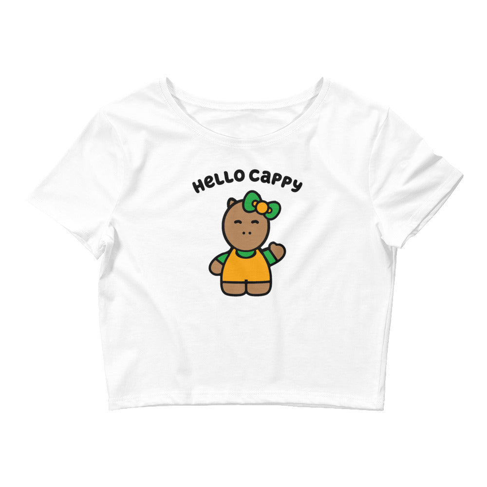 Hello Cappy Original Women’s Crop Tee - Premium  from Wanna Freestyle Designs - Just $25! Shop now at Wanna Freestyle Designs