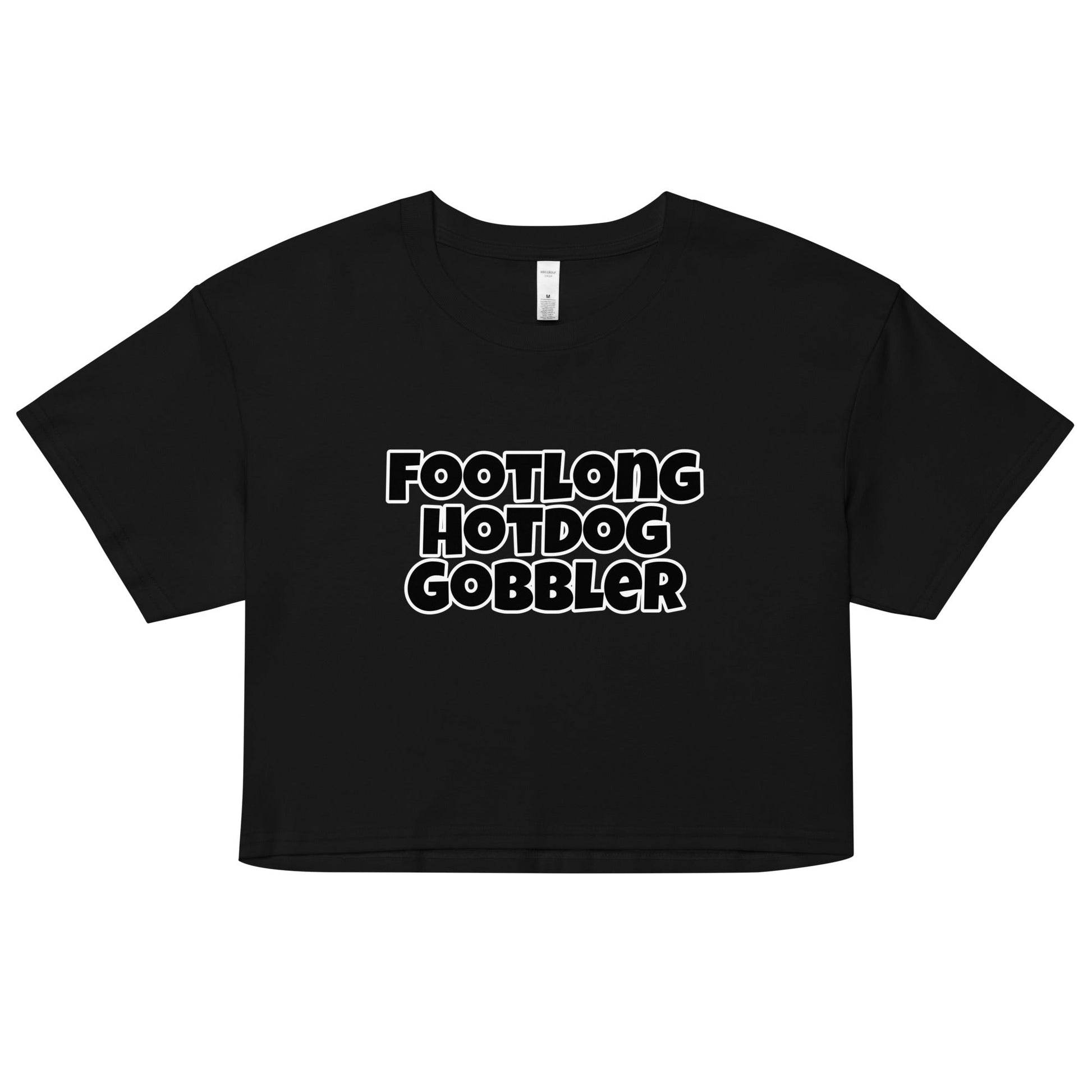 Footlong Hotdog Gobbler Women’s crop top - Premium T-Shirt from Wanna Freestyle Designs - Just $22.95! Shop now at Wanna Freestyle Designs