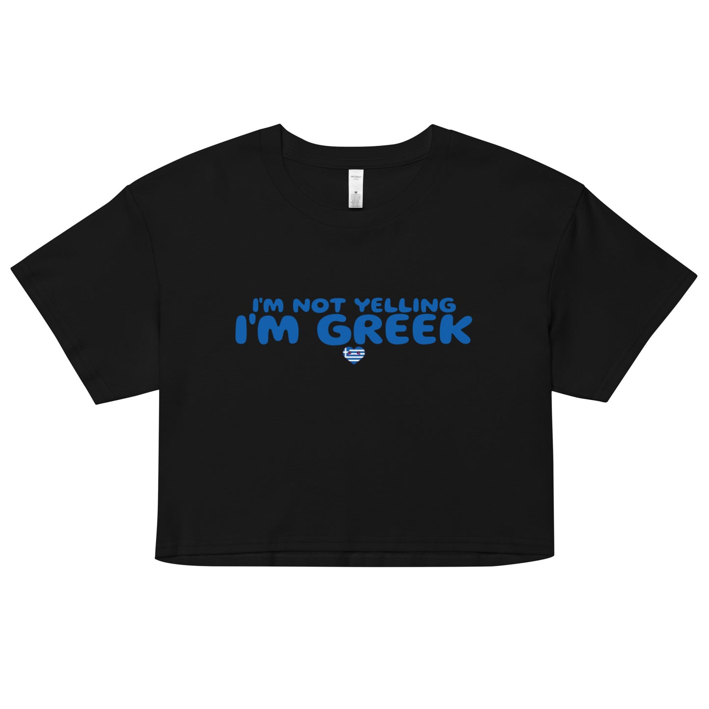 I'm not yelling I'm greek Women’s crop top - Premium T-Shirt from Wanna Freestyle Designs - Just $25! Shop now at Wanna Freestyle Designs