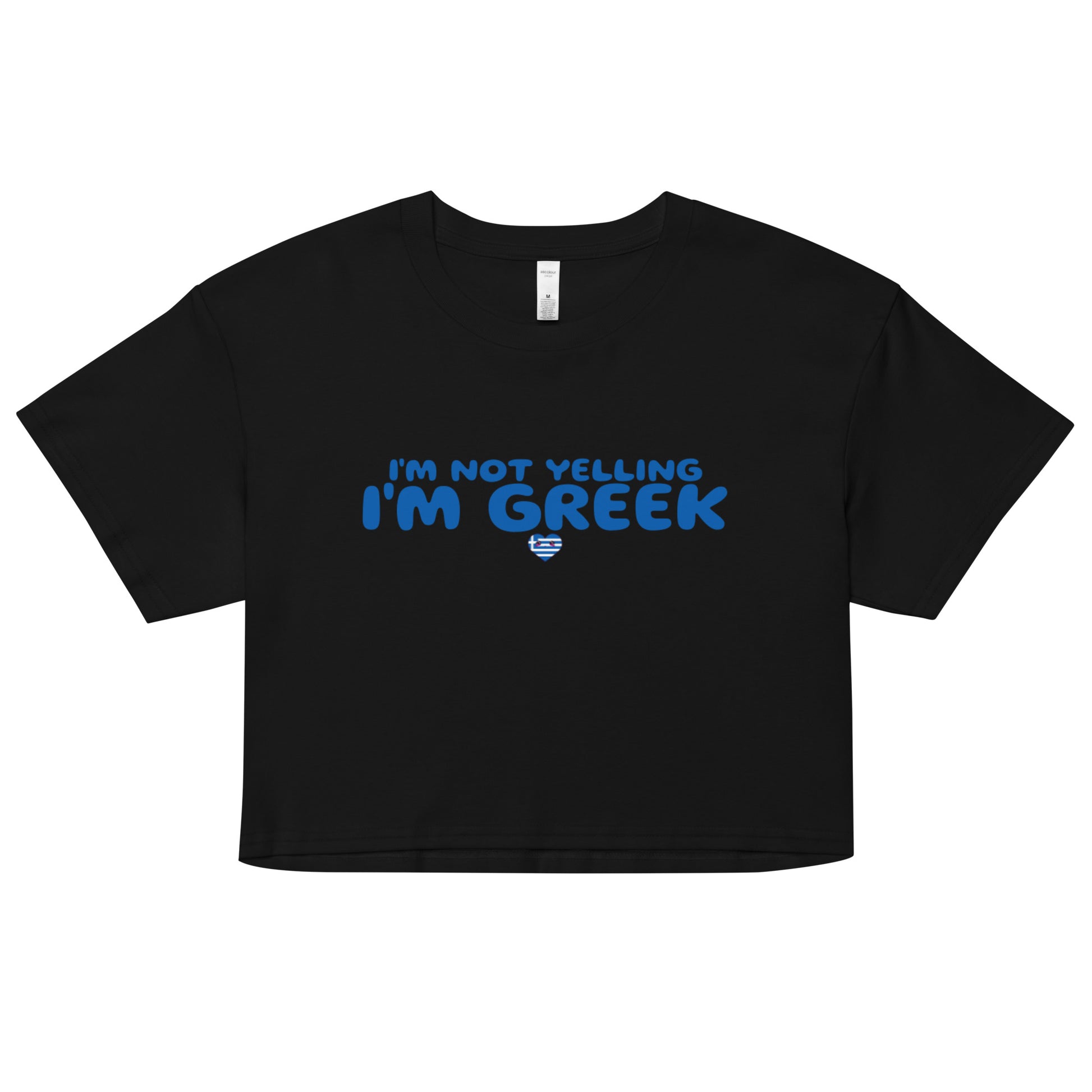 I'm not yelling I'm greek Women’s crop top - Premium T-Shirt from Wanna Freestyle Designs - Just $25! Shop now at Wanna Freestyle Designs