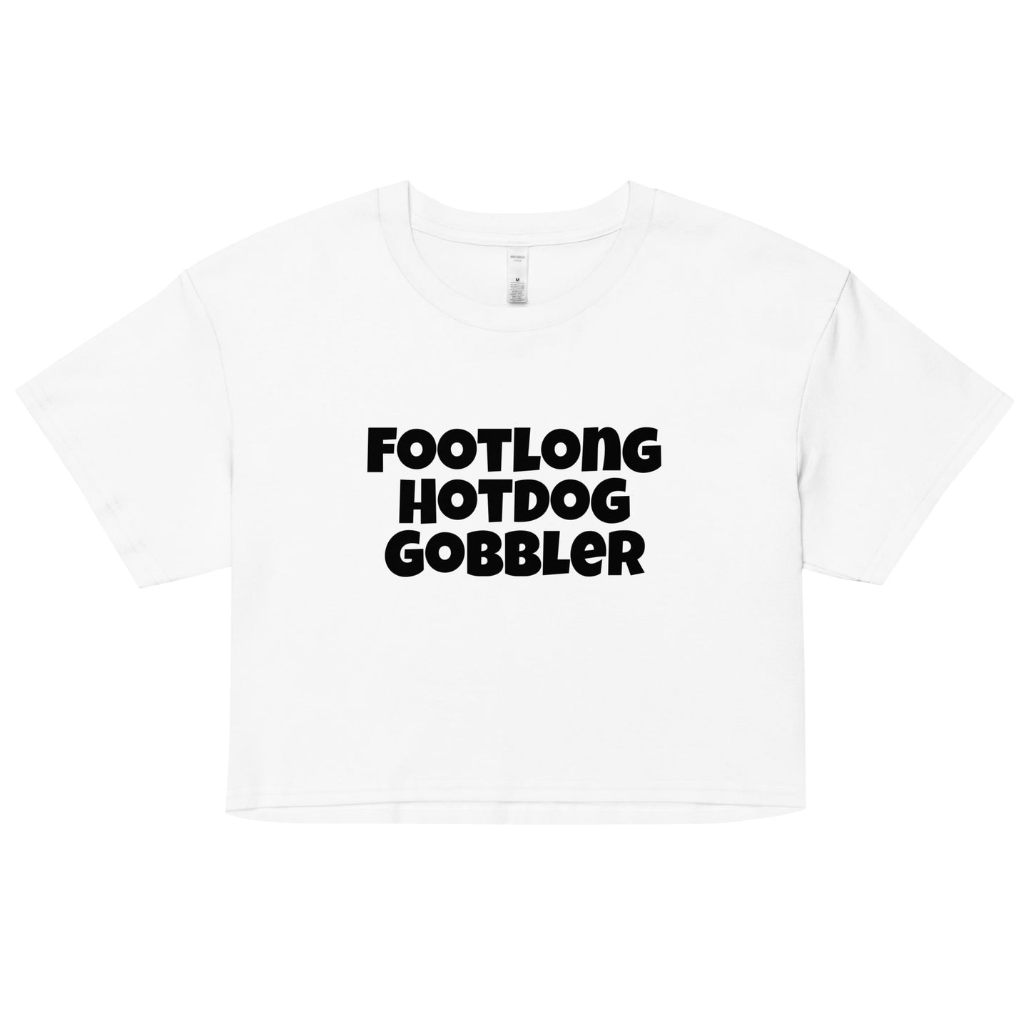 Footlong Hotdog Gobbler Women’s crop top - Premium T-Shirt from Wanna Freestyle Designs - Just $22.95! Shop now at Wanna Freestyle Designs