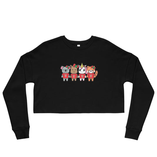 Lil Cappy and Friends Holiday Crop Sweatshirt - Premium  from Wanna Freestyle Designs - Just $45! Shop now at Wanna Freestyle Designs