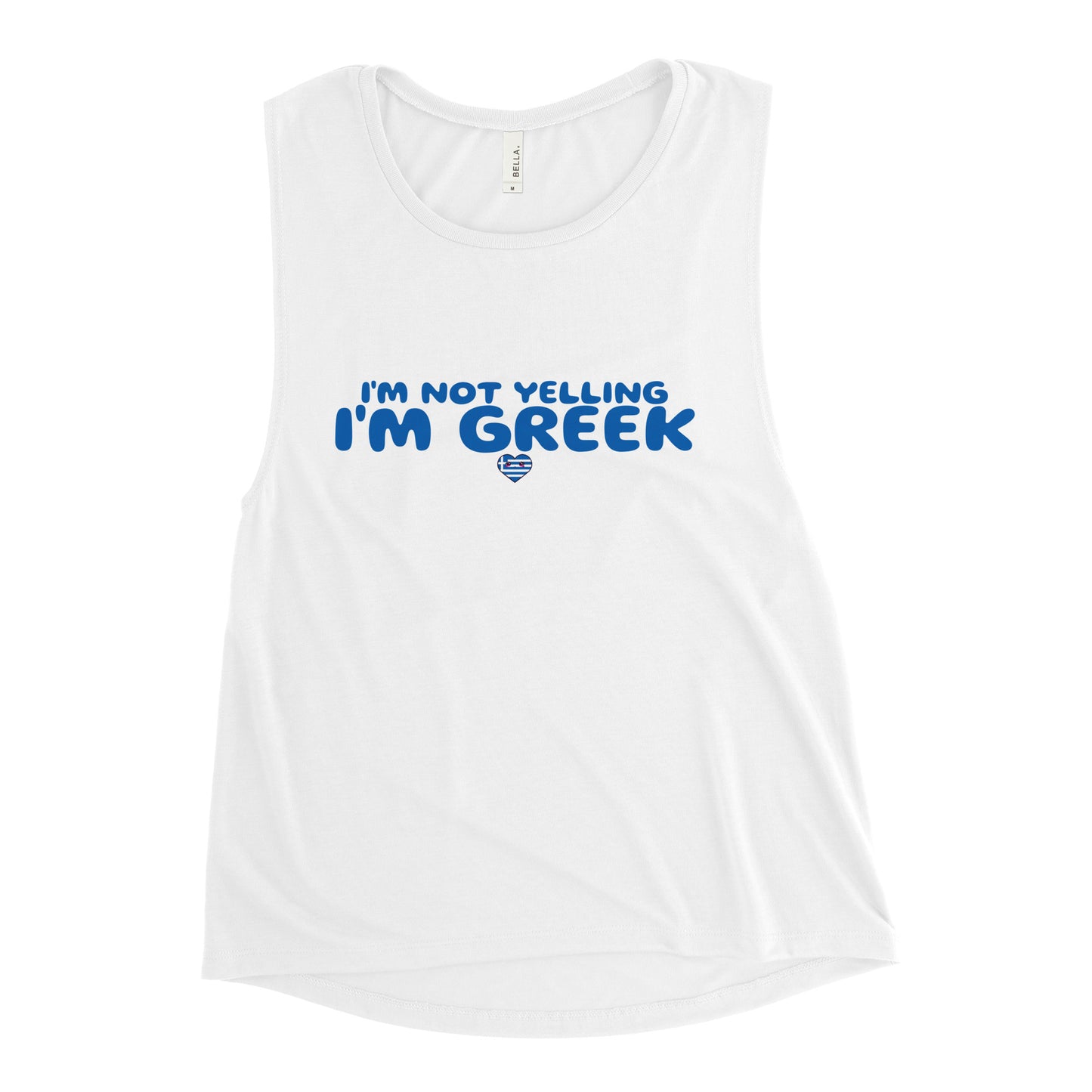 I'm not yelling I'm greek Ladies’ Muscle Tank - Premium  from Wanna Freestyle Designs - Just $25! Shop now at Wanna Freestyle Designs