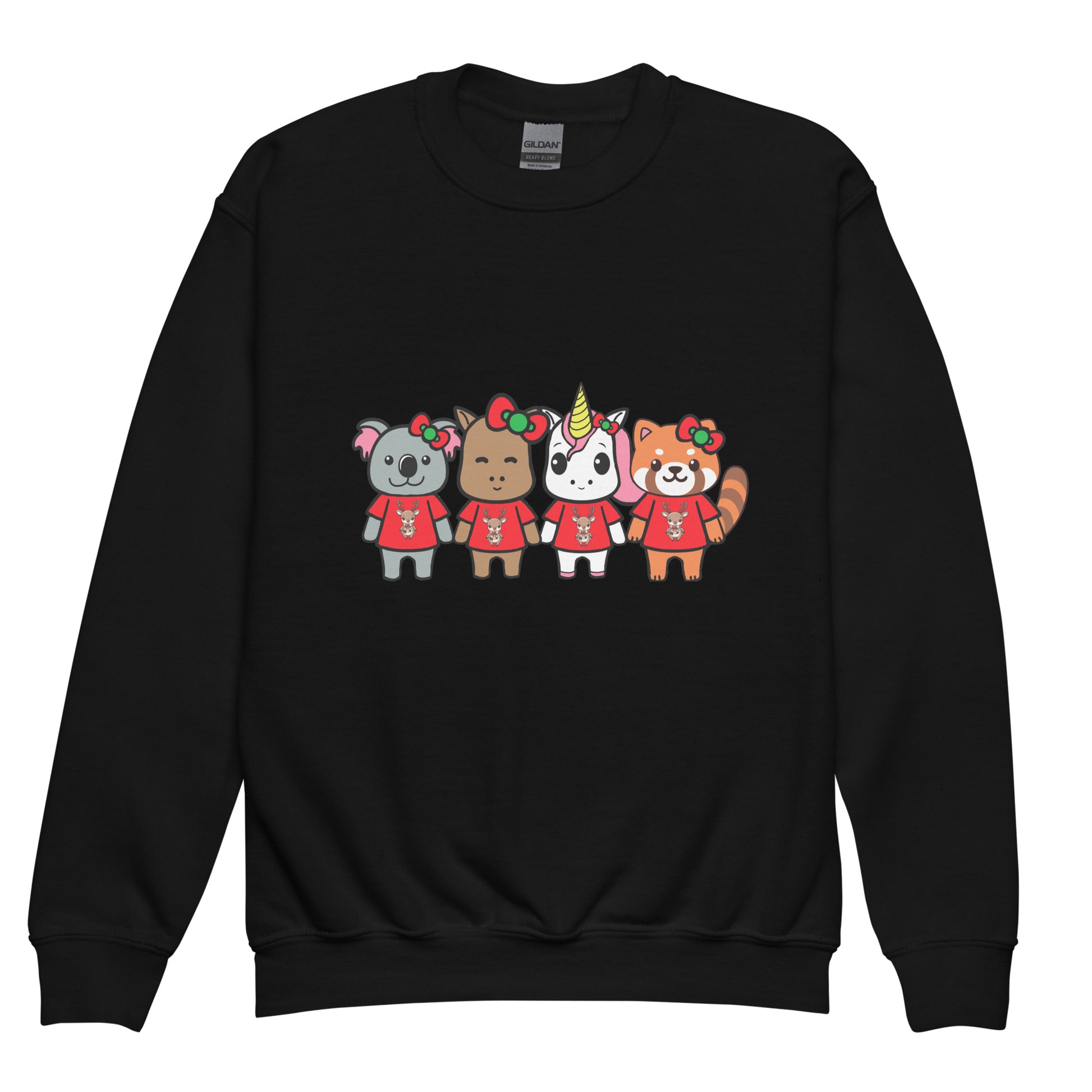 Lil Cappy & Friends Holiday Youth crewneck sweatshirt - Premium  from Wanna Freestyle Designs - Just $30! Shop now at Wanna Freestyle Designs