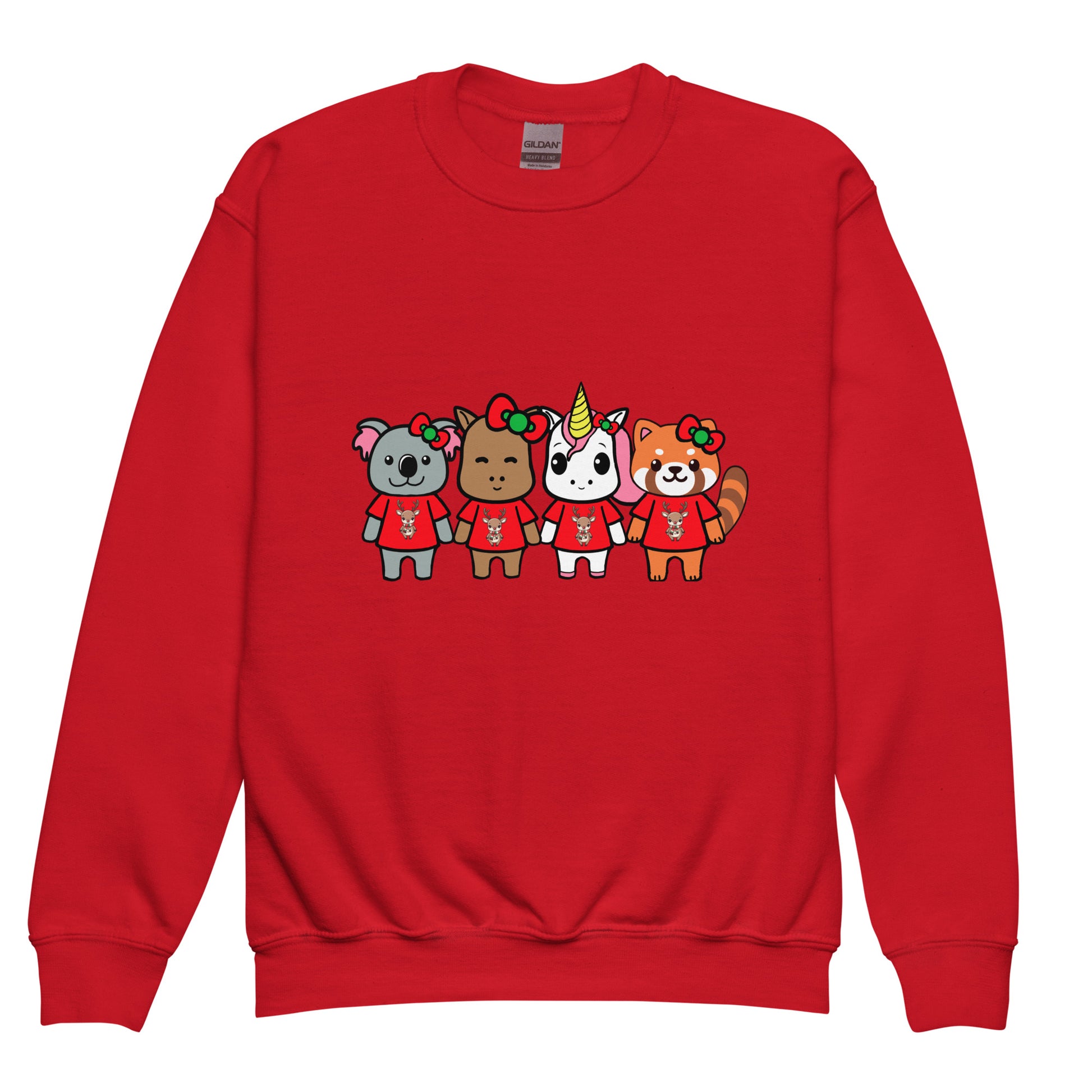 Lil Cappy & Friends Holiday Youth crewneck sweatshirt - Premium  from Wanna Freestyle Designs - Just $30! Shop now at Wanna Freestyle Designs