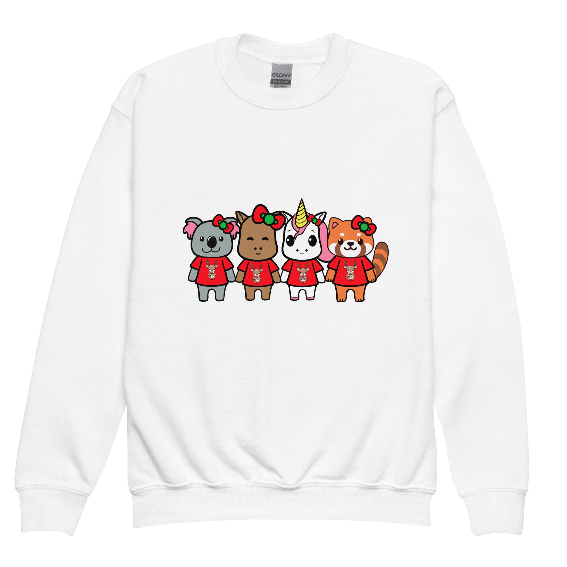 Lil Cappy & Friends Holiday Youth crewneck sweatshirt - Premium  from Wanna Freestyle Designs - Just $30! Shop now at Wanna Freestyle Designs