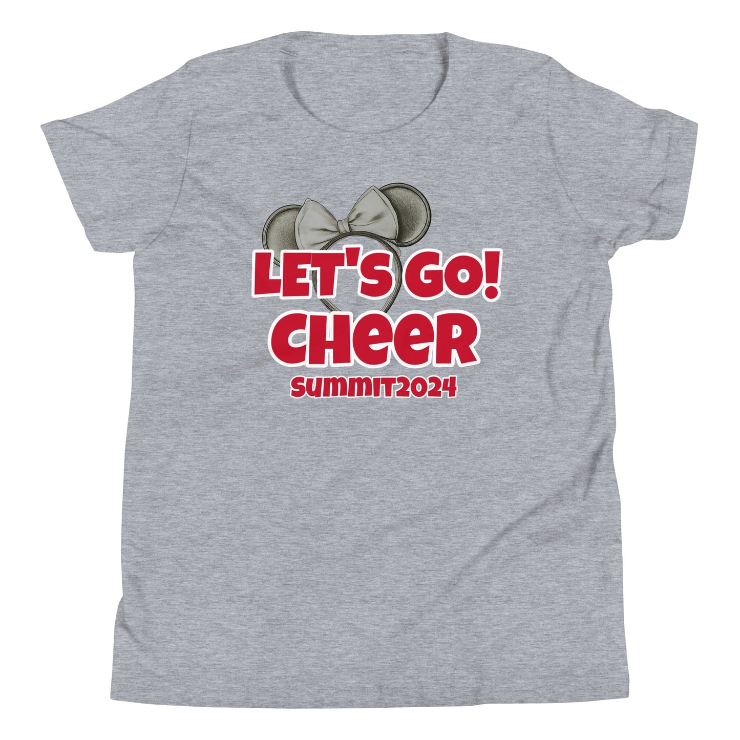 Let's Go Cheer Summit 2024 Youth Short Sleeve T-Shirt - Premium T-Shirt from Wanna Freestyle Designs - Just $18! Shop now at Wanna Freestyle Designs