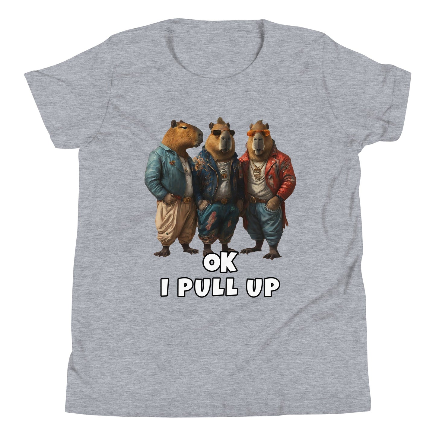 Capybara OK I Pull Up Youth Short Sleeve T-Shirt - Premium T-Shirt from Wanna Freestyle Designs - Just $18! Shop now at Wanna Freestyle Designs