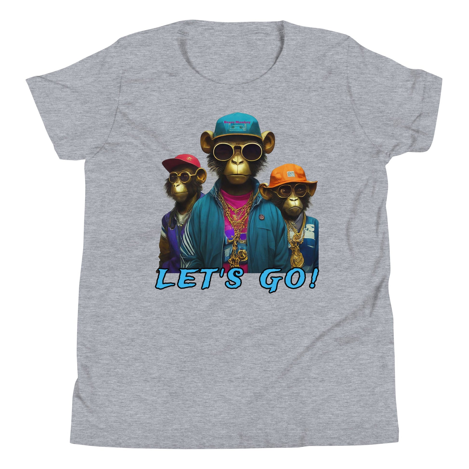 Brass Monkey Let's Go Youth Short Sleeve T-Shirt - Premium T-Shirt from Wanna Freestyle Designs - Just $18! Shop now at Wanna Freestyle Designs