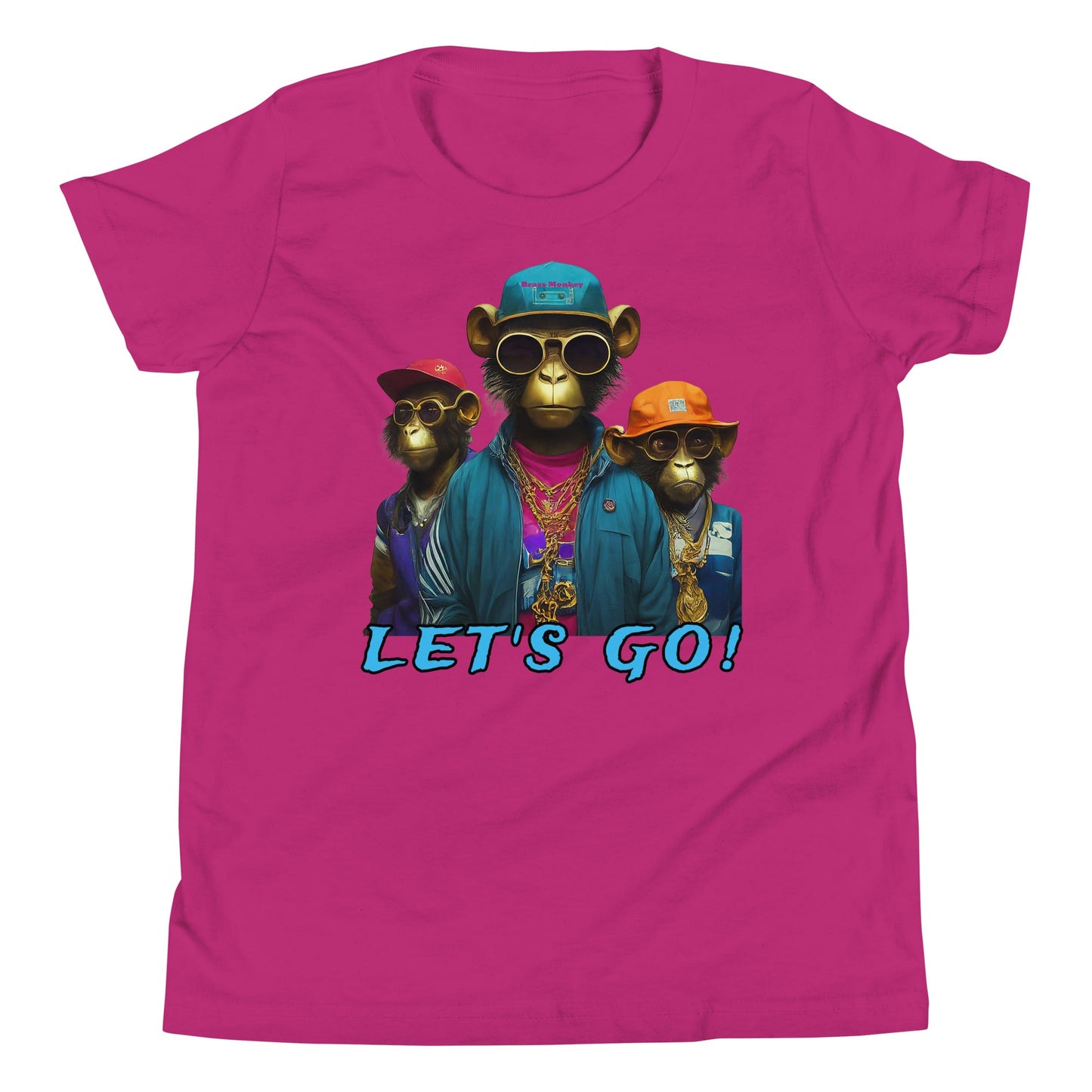 Brass Monkey Let's Go Youth Short Sleeve T-Shirt - Premium T-Shirt from Wanna Freestyle Designs - Just $18! Shop now at Wanna Freestyle Designs