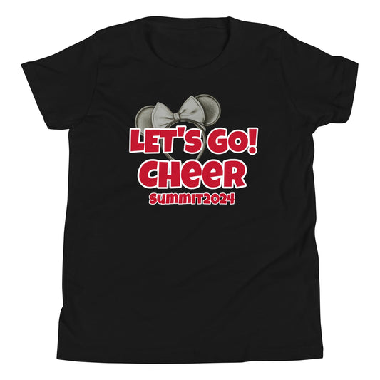 Let's Go Cheer Summit 2024 Youth Short Sleeve T-Shirt - Premium T-Shirt from Wanna Freestyle Designs - Just $18! Shop now at Wanna Freestyle Designs