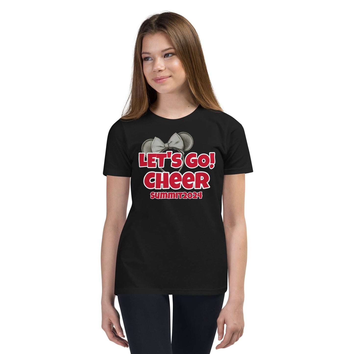 Let's Go Cheer Summit 2024 Youth Short Sleeve T-Shirt - Premium T-Shirt from Wanna Freestyle Designs - Just $18! Shop now at Wanna Freestyle Designs