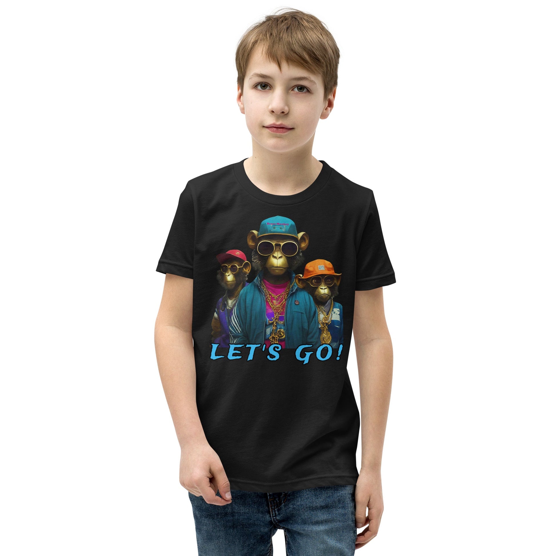 Brass Monkey Let's Go Youth Short Sleeve T-Shirt - Premium T-Shirt from Wanna Freestyle Designs - Just $18! Shop now at Wanna Freestyle Designs