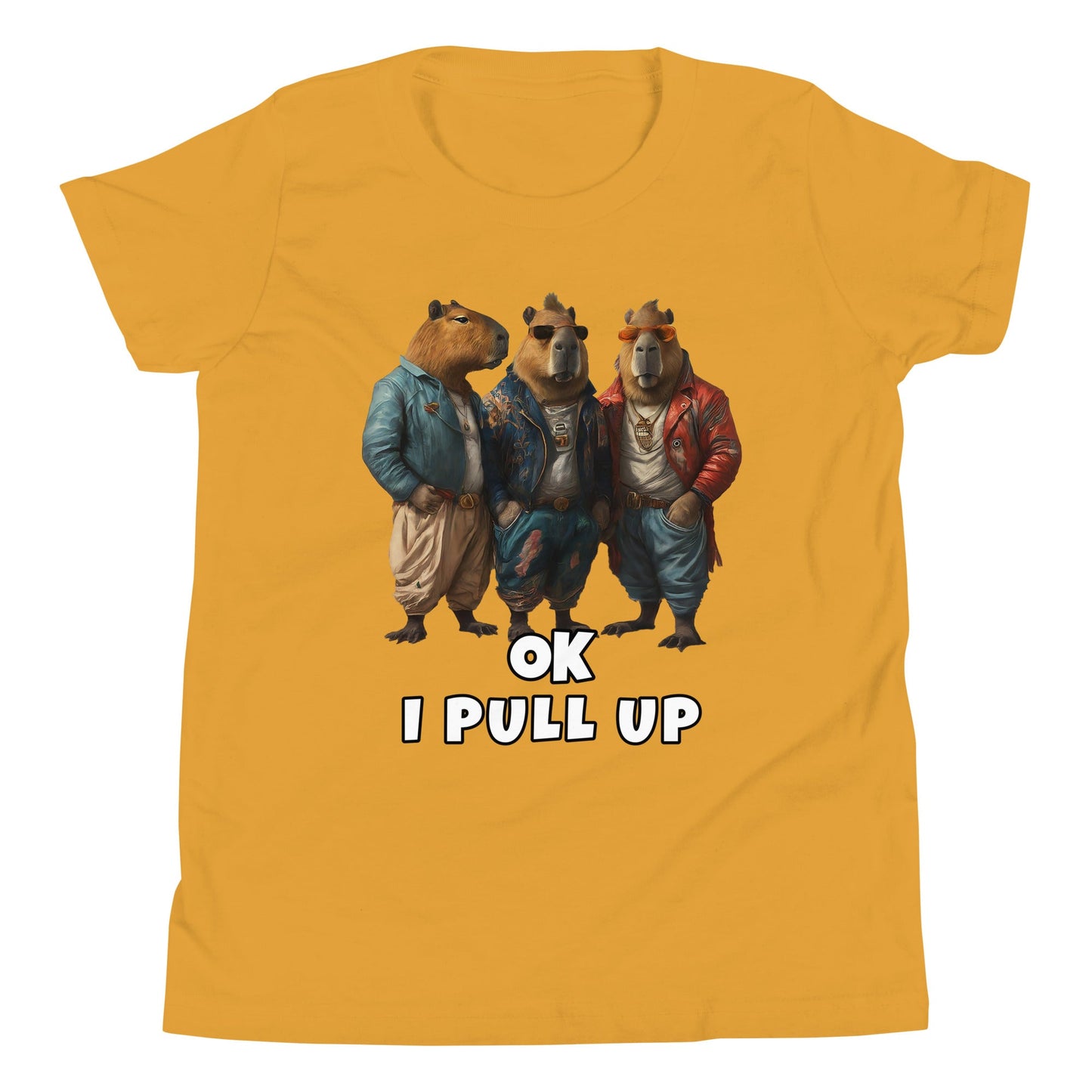 Capybara OK I Pull Up Youth Short Sleeve T-Shirt - Premium T-Shirt from Wanna Freestyle Designs - Just $18! Shop now at Wanna Freestyle Designs