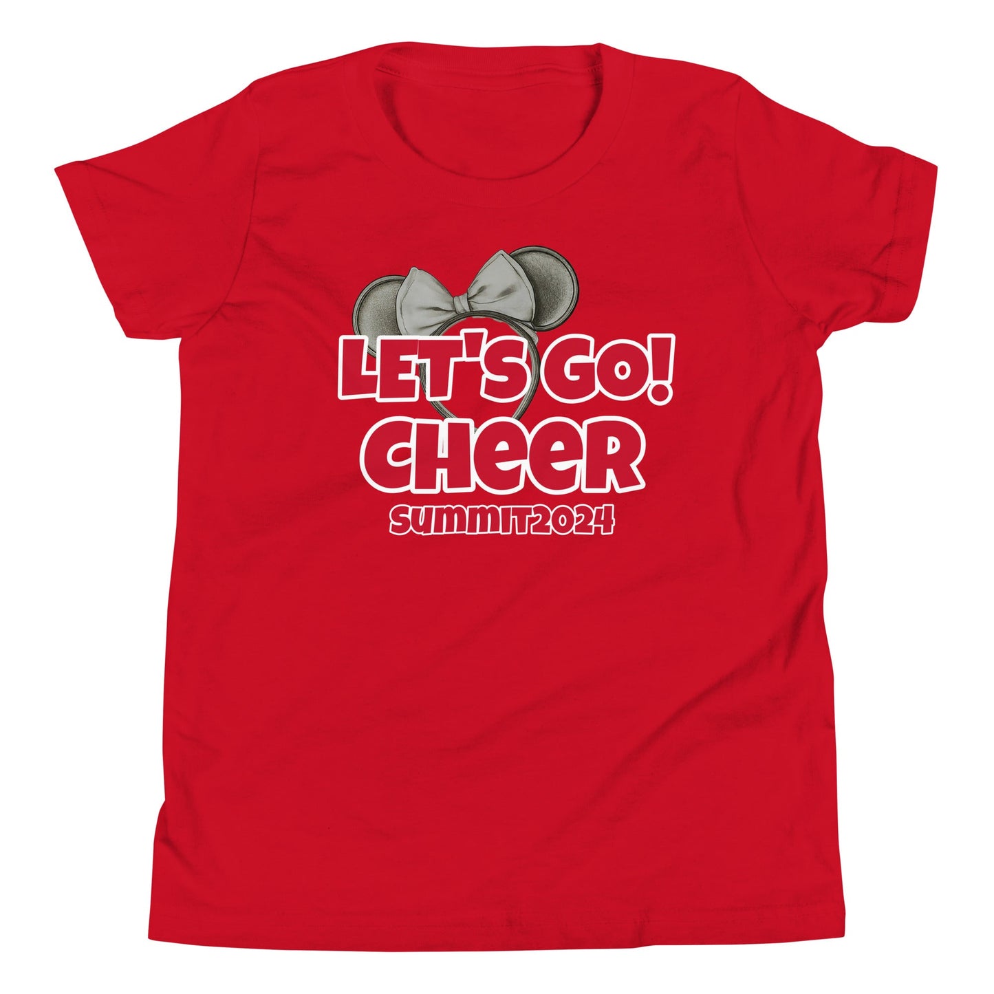 Let's Go Cheer Summit 2024 Youth Short Sleeve T-Shirt - Premium T-Shirt from Wanna Freestyle Designs - Just $18! Shop now at Wanna Freestyle Designs