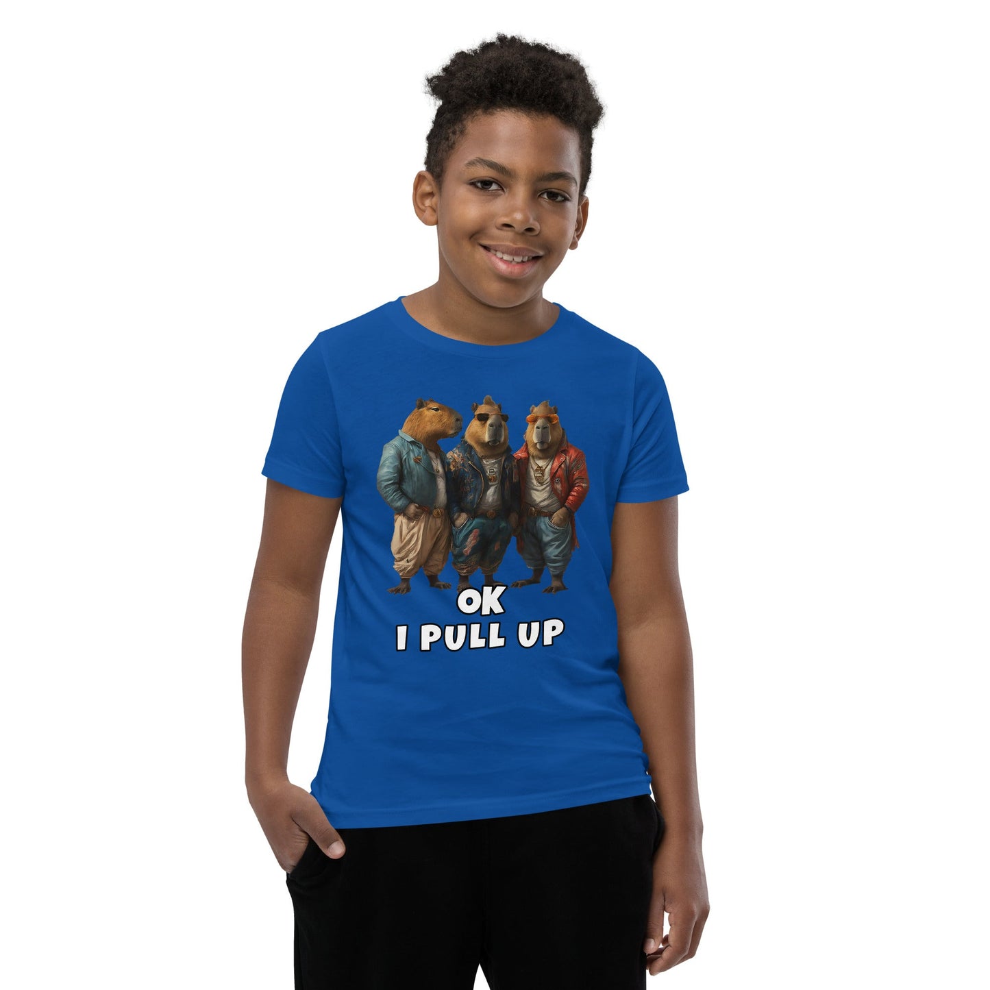 Capybara OK I Pull Up Youth Short Sleeve T-Shirt - Premium T-Shirt from Wanna Freestyle Designs - Just $18! Shop now at Wanna Freestyle Designs