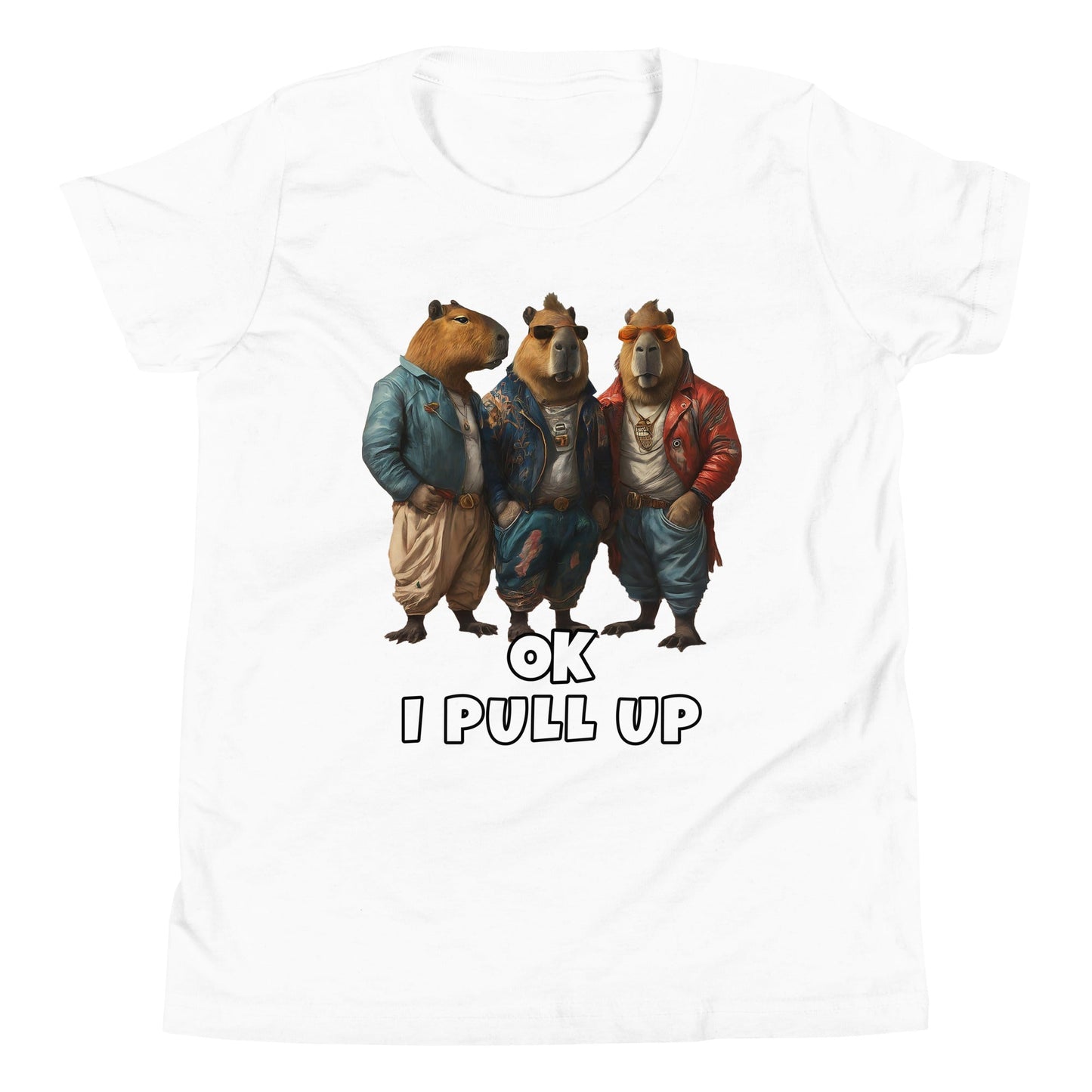 Capybara OK I Pull Up Youth Short Sleeve T-Shirt - Premium T-Shirt from Wanna Freestyle Designs - Just $18! Shop now at Wanna Freestyle Designs